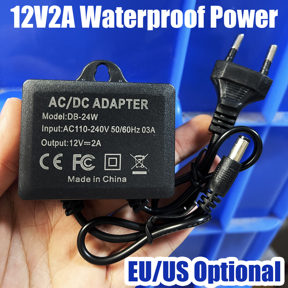 Outdoor Power Plug - 12V2A Waterproof IP66 For camera Power