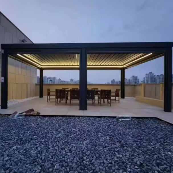 Outdoor Power For Gazebo - Luxury Modern Motorized Aluminium Pergola Power