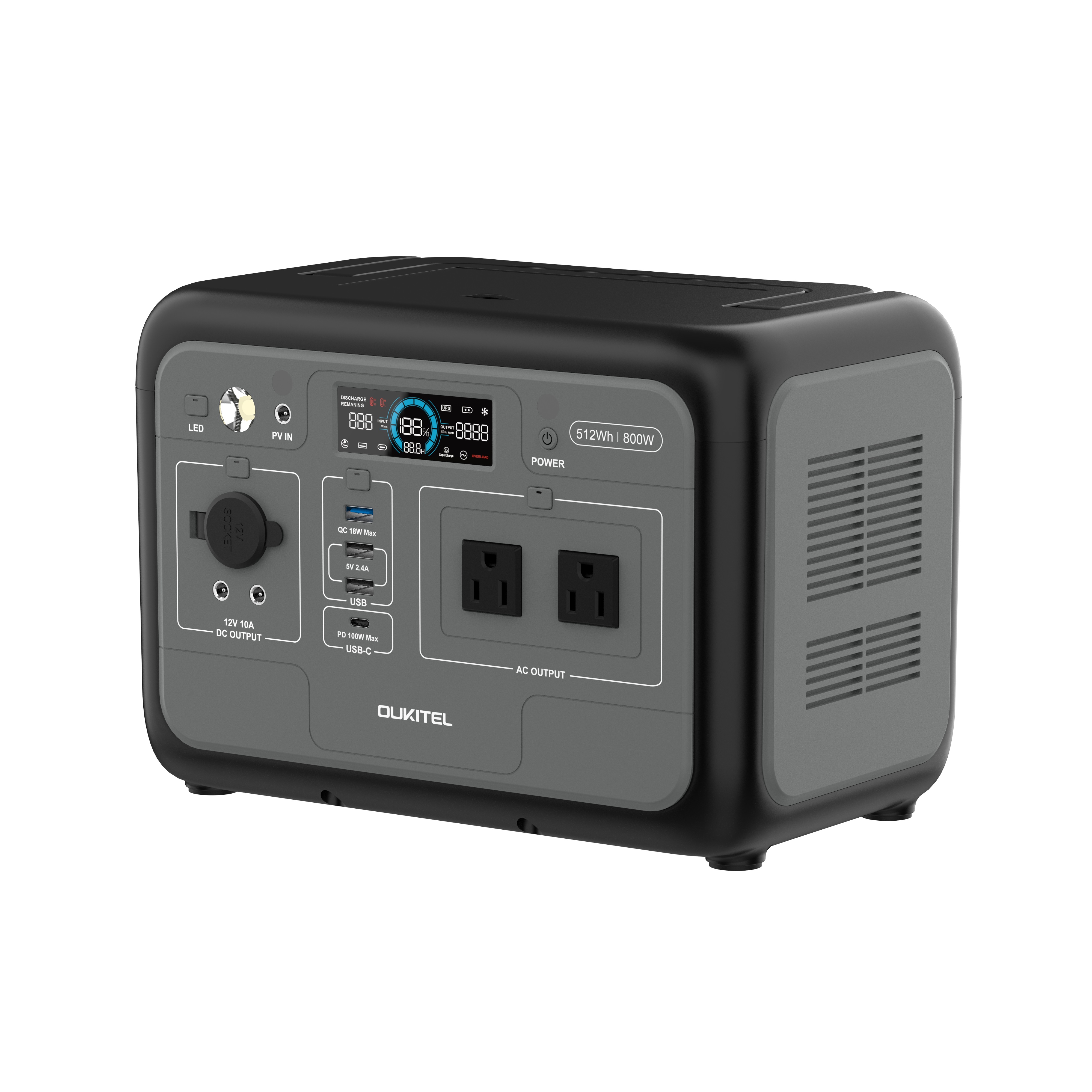 Outdoor Power For Camping - 800W LiFePO4 Portable Power Station, 120V/220V
