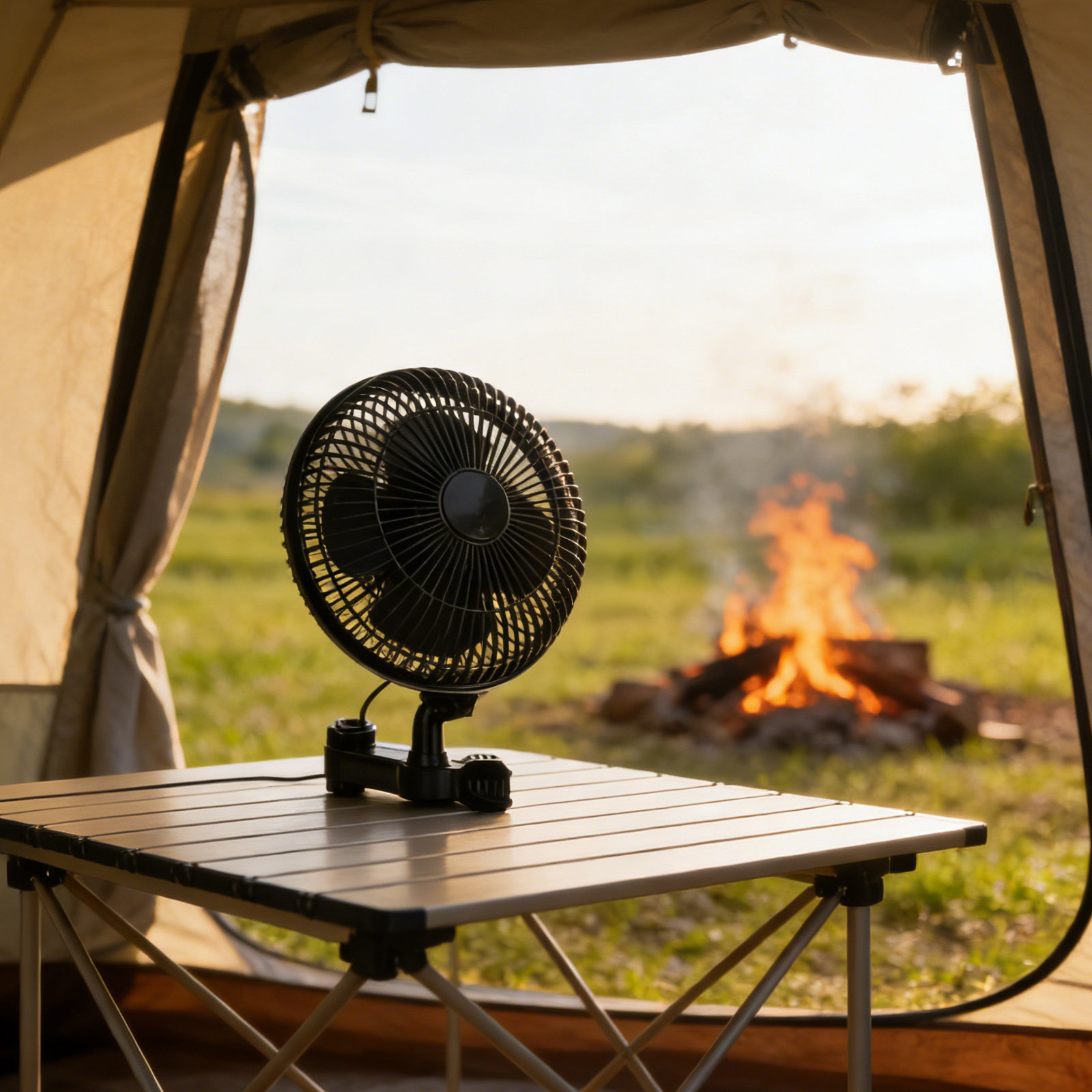 Outdoor Power For Gazebo - Portable Oscillating Camping Fan with Powerful