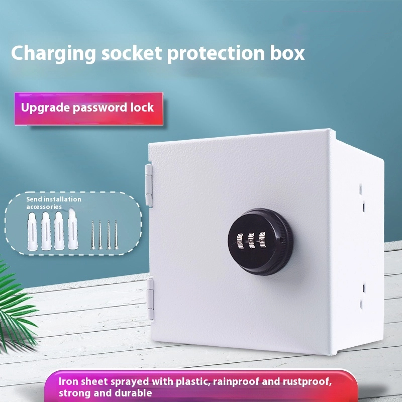 Outdoor Power Socket With Lock - Password Lock Anti-theft Electric Waterproof Box