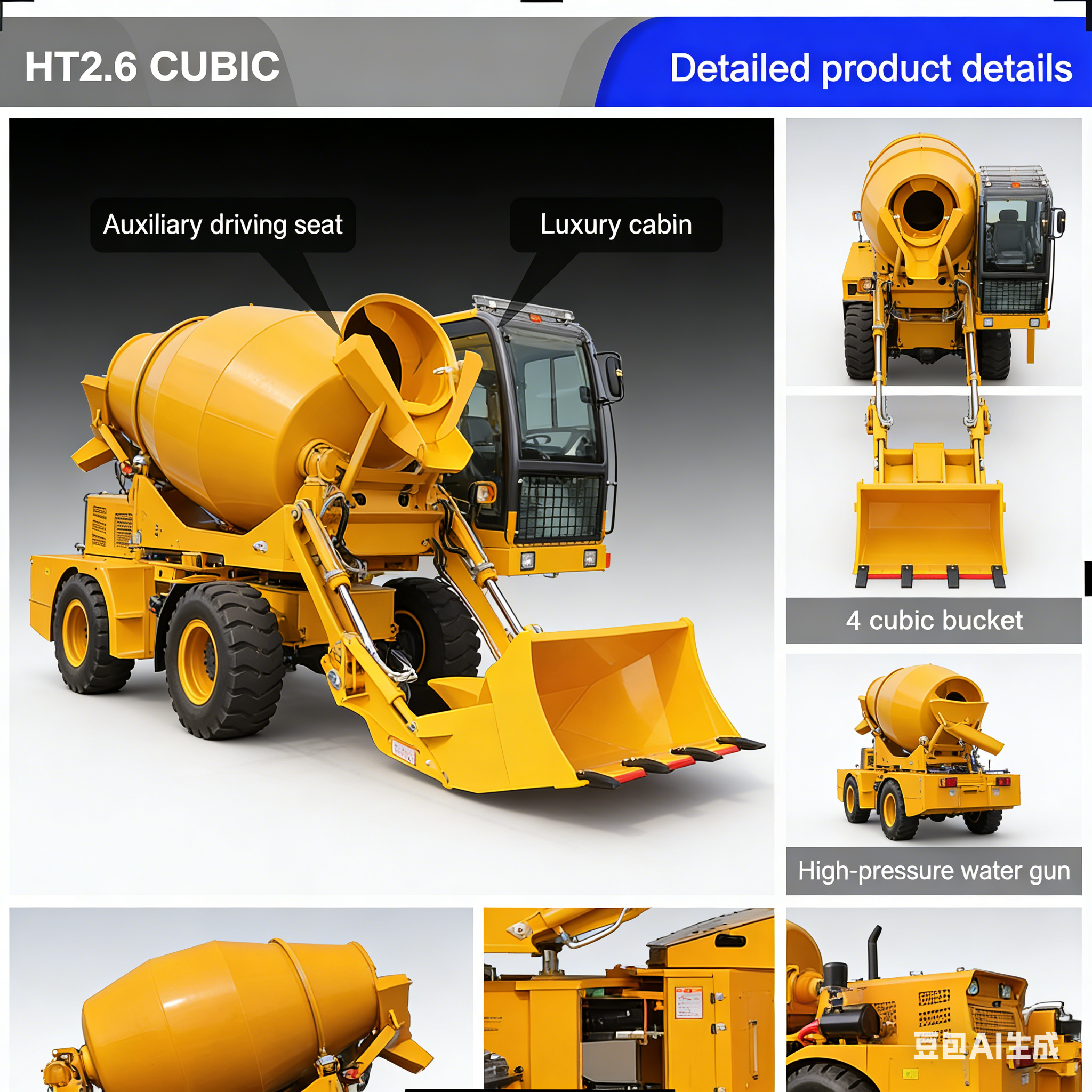 2026 Hot Selling Model 3.5m³ S - Concrete Mixer Small avis et prix