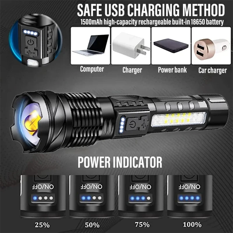 Powerful LED Flashlight Rechar - Outdoor Power For Camping avis et prix