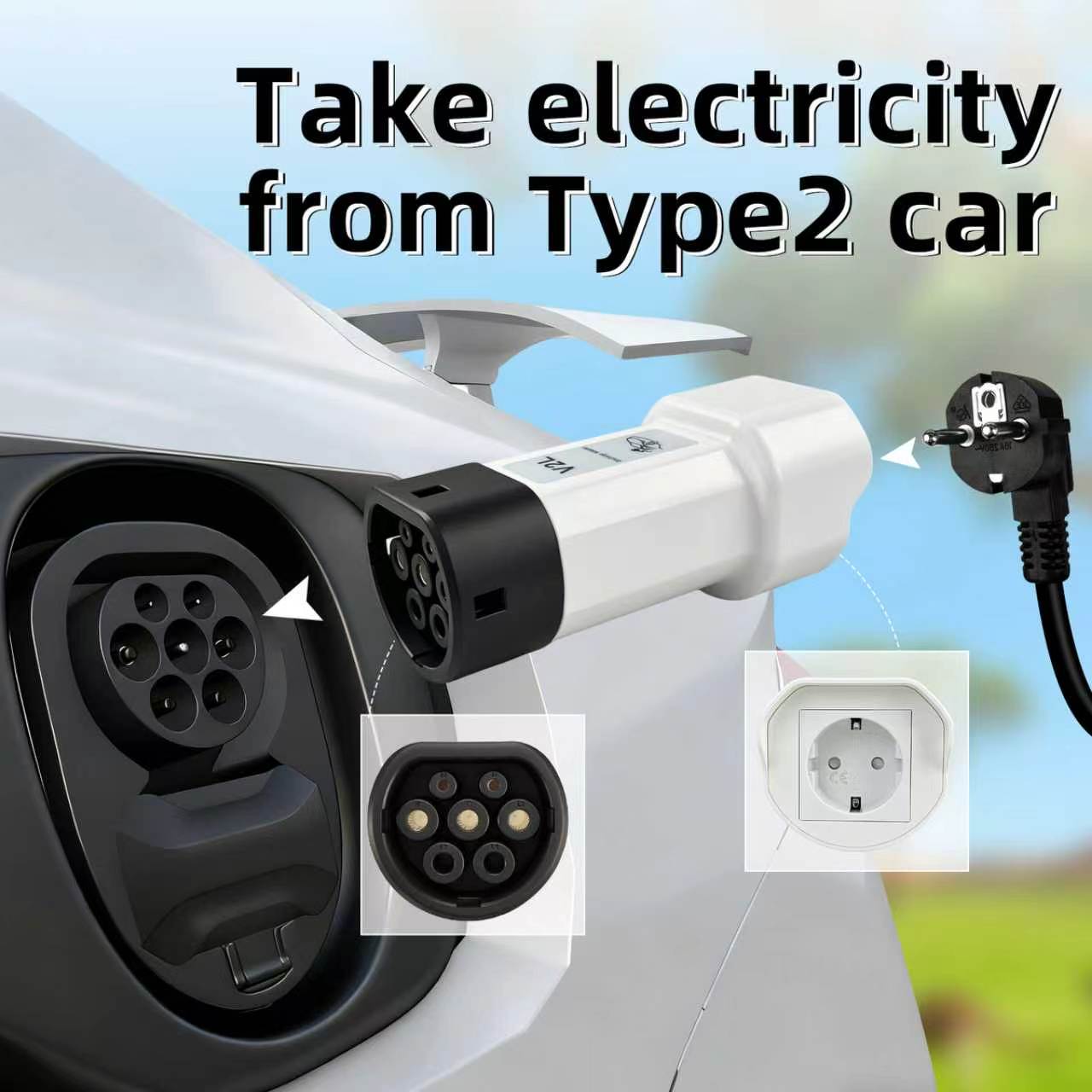 EVqiaoyi 16A Type2 V2L Dischar - Outdoor Power Plug avis et prix