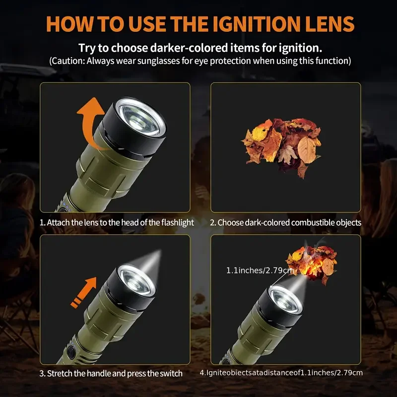 Bright Zoomable Flashlight w/  - Outdoor Power For Camping avis et prix