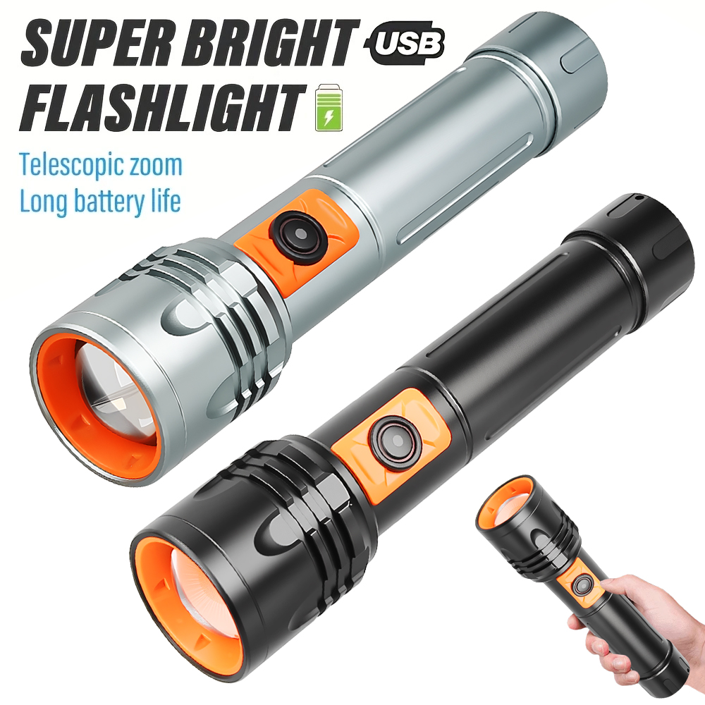 High Power LED Flashlight USB  - Outdoor Power For Camping avis et prix