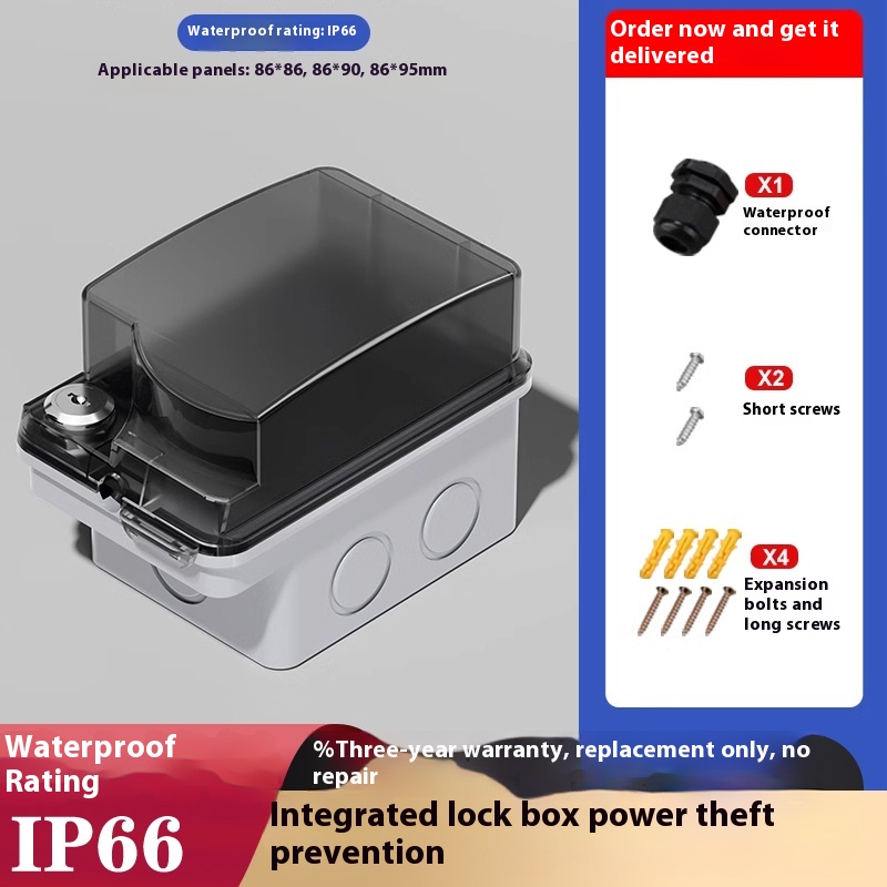 Outdoor 86 Type Open-mounted S - Outdoor Power Socket With Lock avis et prix