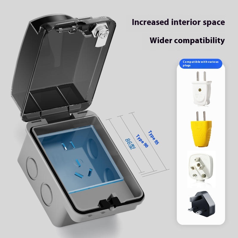 Outdoor 86 Type Open-mounted S - Outdoor Power Socket With Lock avis et prix