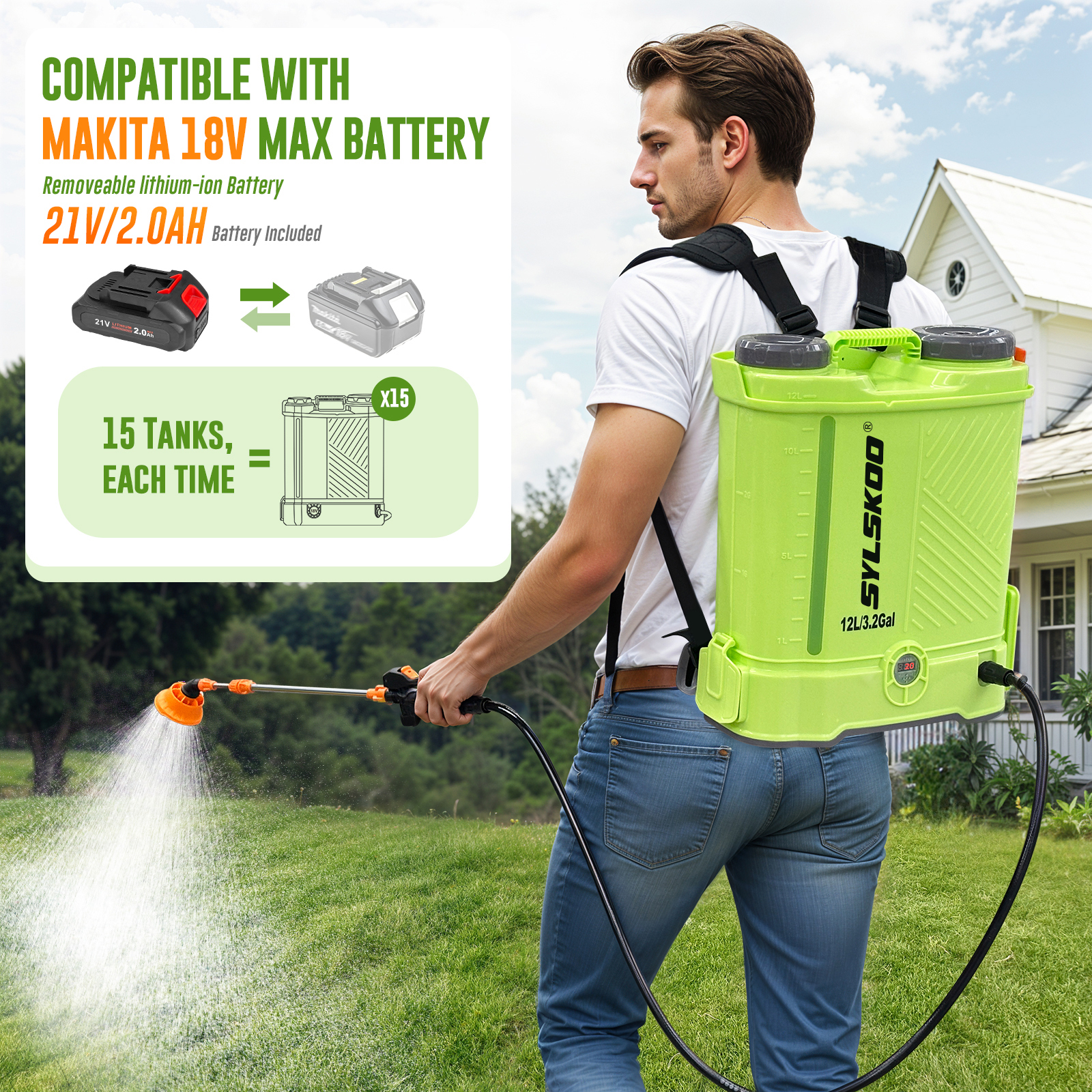 3.2 Gallon Backpack Battery Po - Electric Sprayer Backpack avis et prix