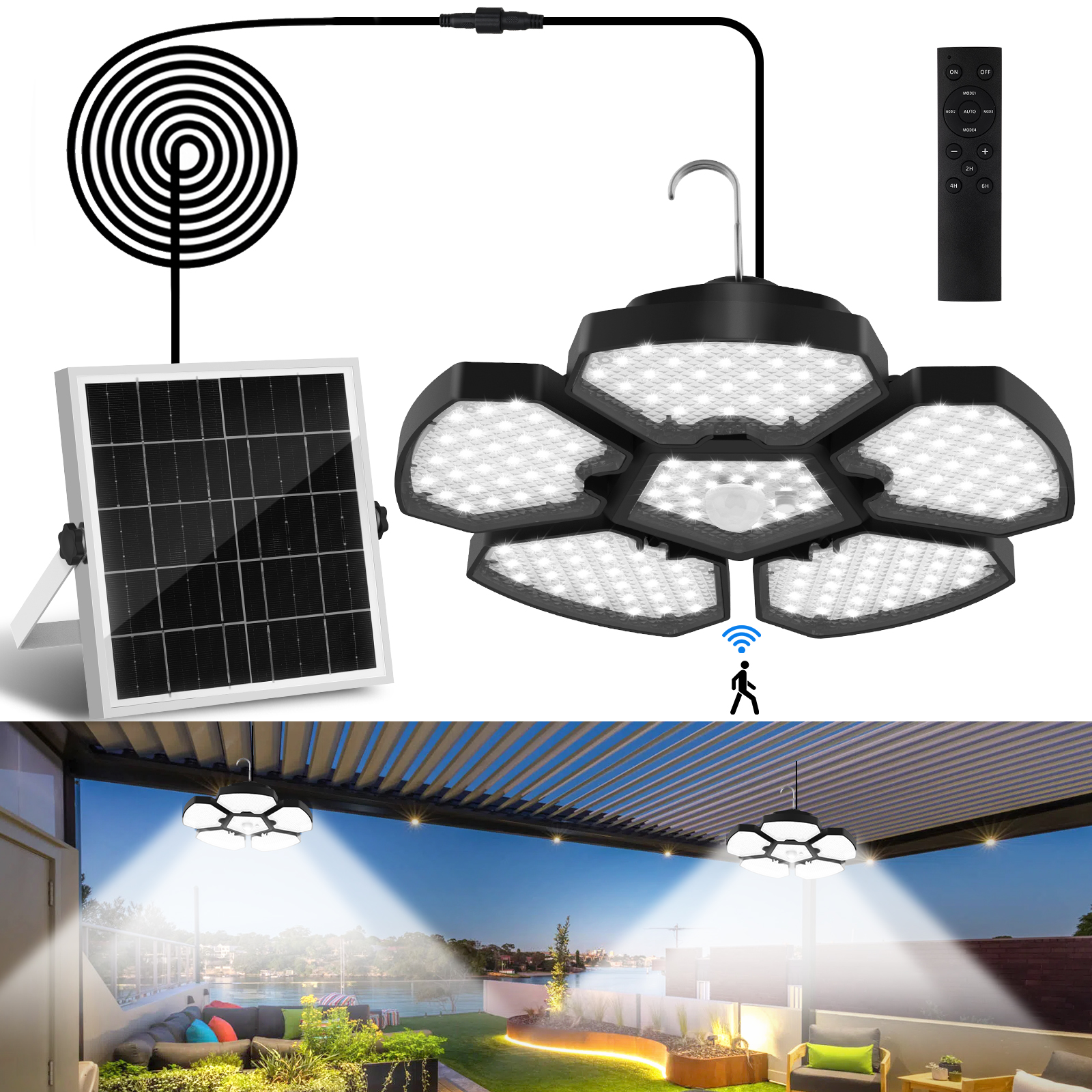 156LEDS Solar Shed Light Solar - Outdoor Power For Gazebo avis et prix