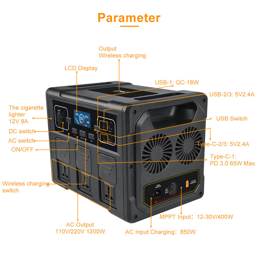 1200W Portable Solar Generator - Outdoor Power For Camping avis et prix