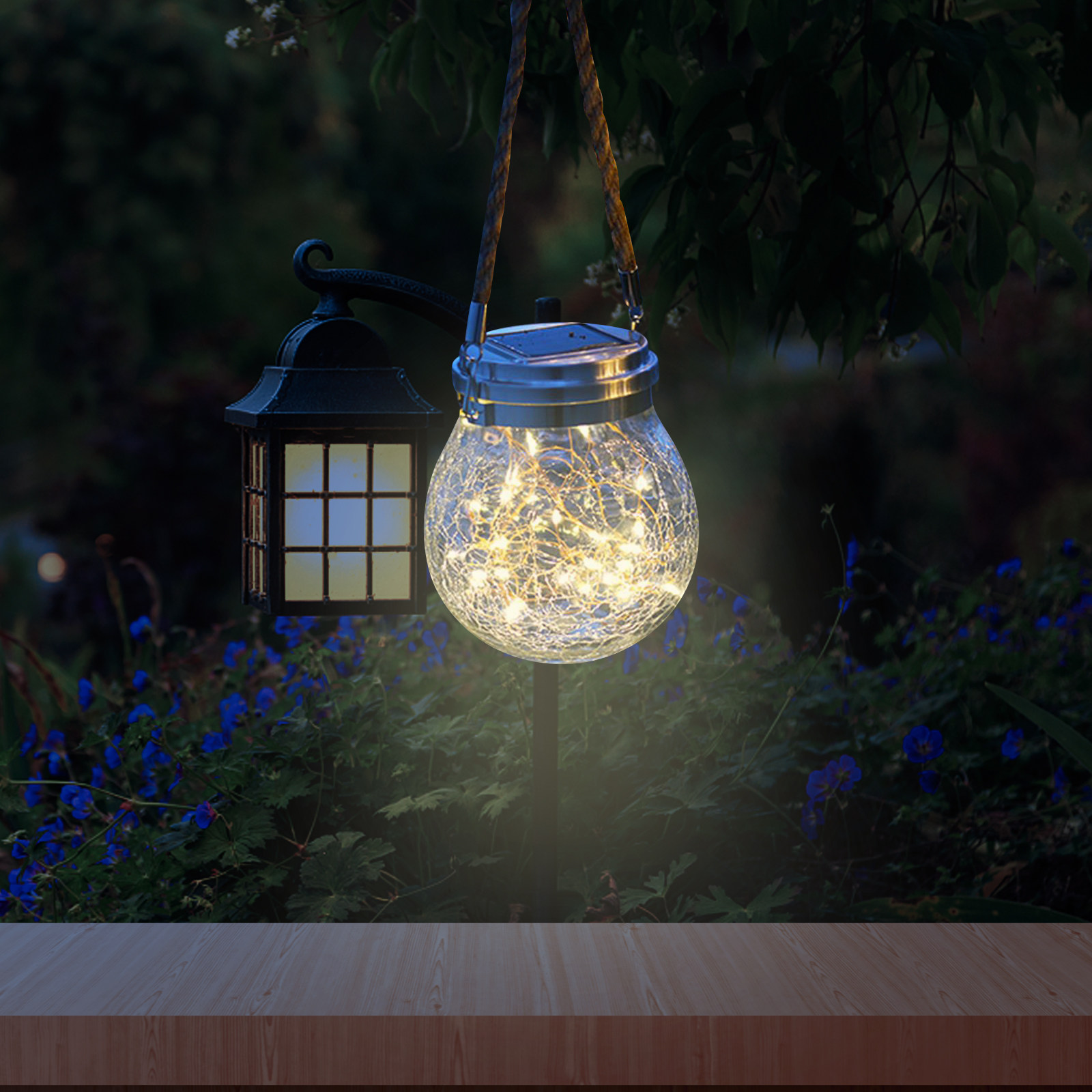 2Pcs Solar Cracked Ball Lamp C - Outdoor Power For Gazebo avis et prix