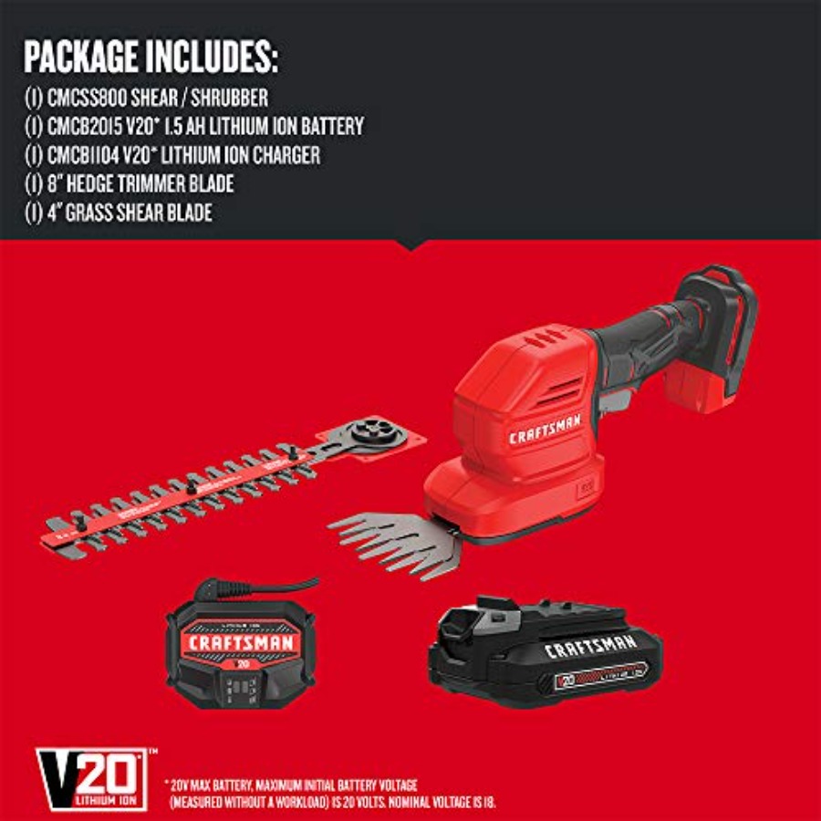 V20 4 In Cordless Handheld Gra - Hedge Trimmer Cordless avis et prix