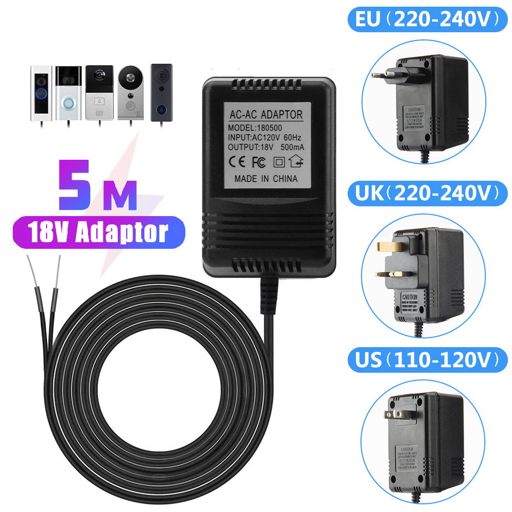 US UK EU Plug 18V AC to DC Tra - Outdoor Power Adapter Ring avis et prix