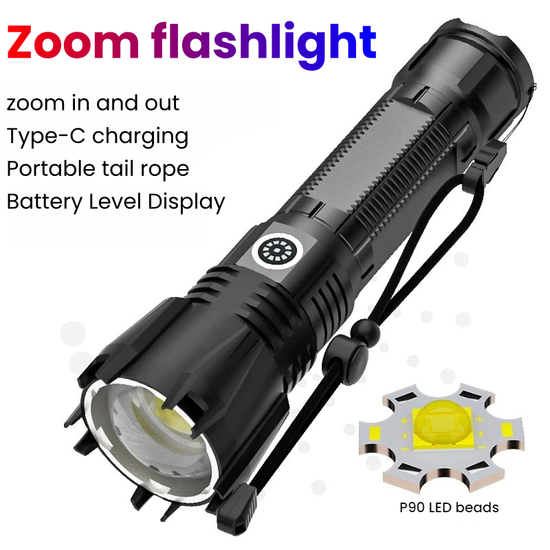 High-power P90 LED Flashlight  - Outdoor Power For Camping avis et prix