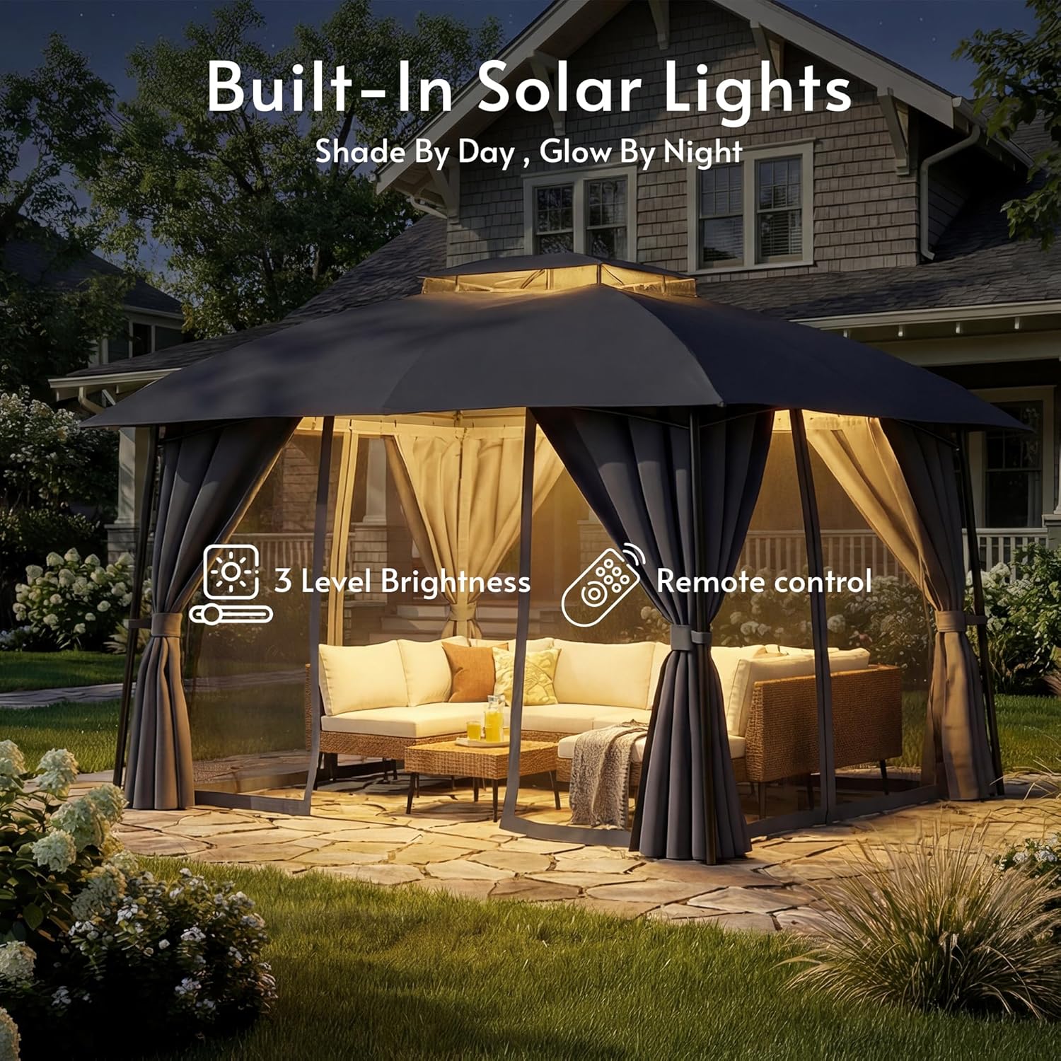 Outdoor Patio Gazebo 10x12 wit - Outdoor Power For Gazebo avis et prix