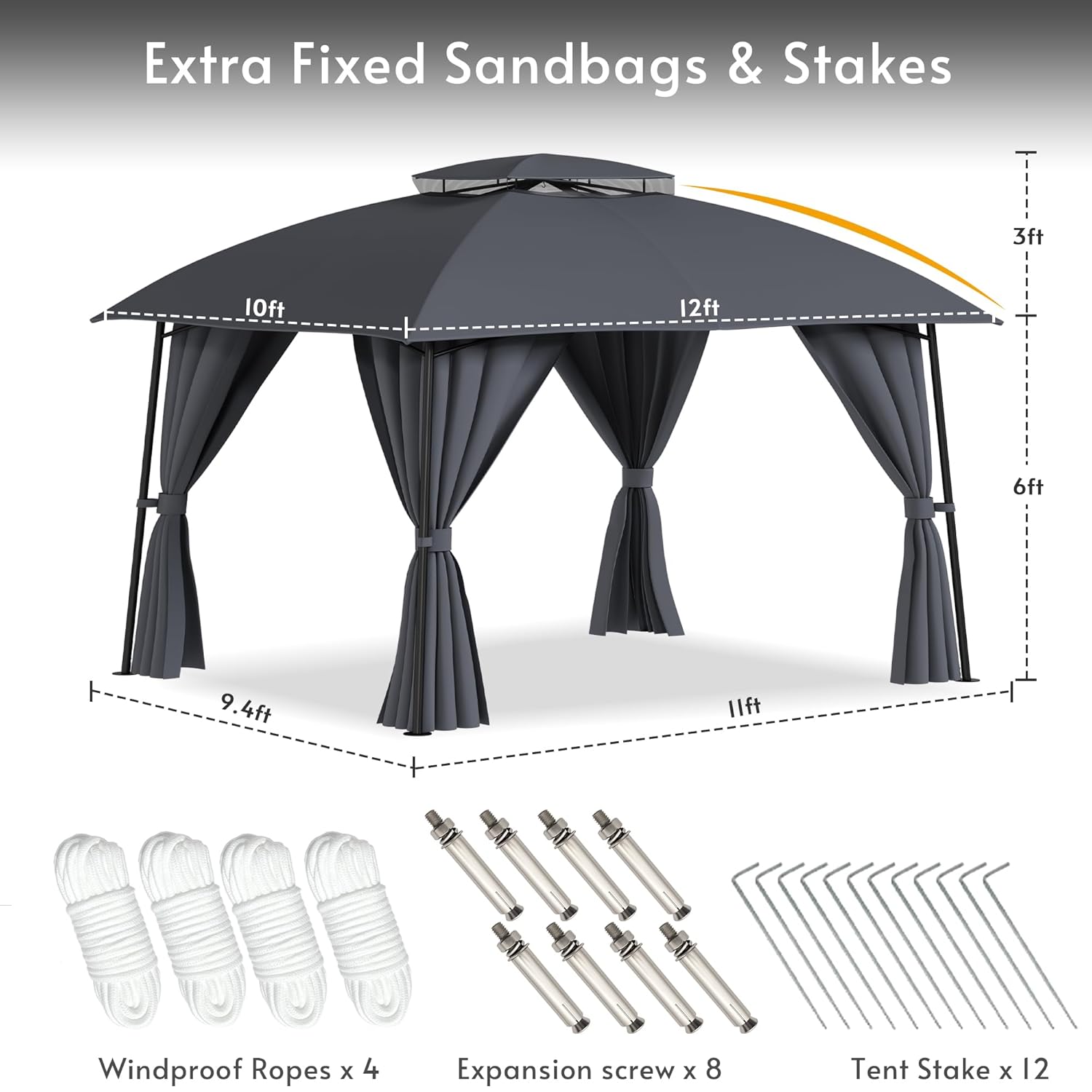 Outdoor Patio Gazebo 10x12 wit - Outdoor Power For Gazebo avis et prix