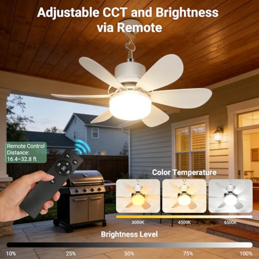 Solar Fan for Gazebo with Ligh - Outdoor Power For Gazebo avis et prix