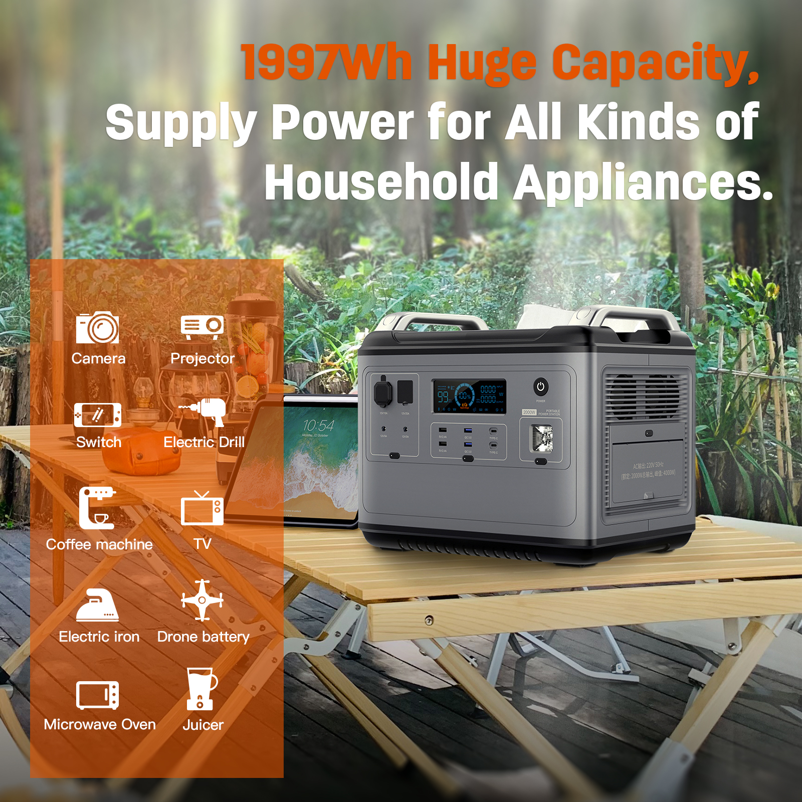 2000W portable power station s - Outdoor Power Group avis et prix