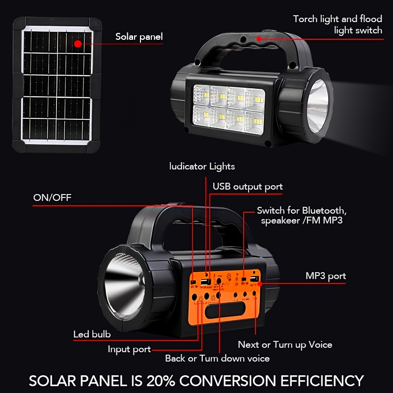 Solar Rechargeable Camping Lig - Outdoor Power For Camping avis et prix