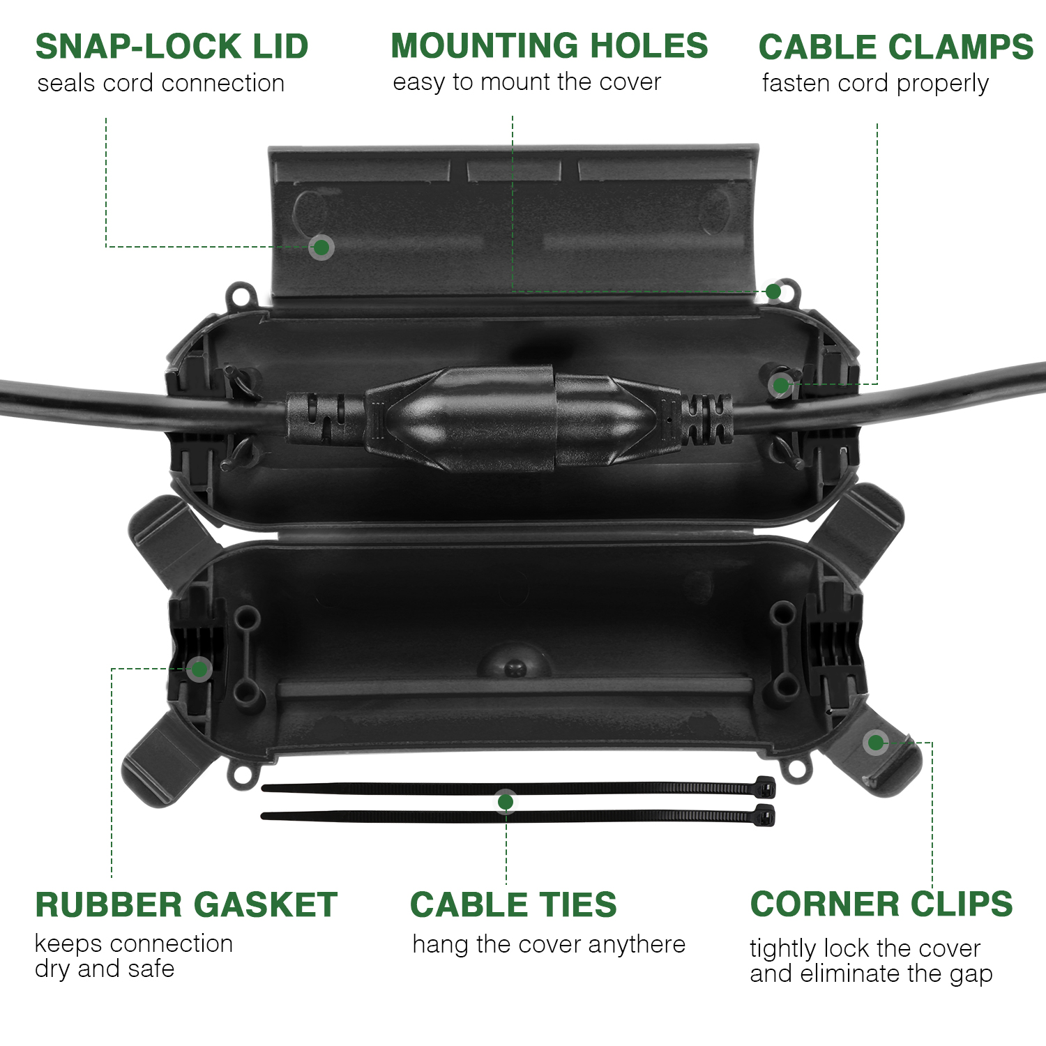 Flemoon 9PCS Outdoor Extension - Outdoor Power Plug avis et prix