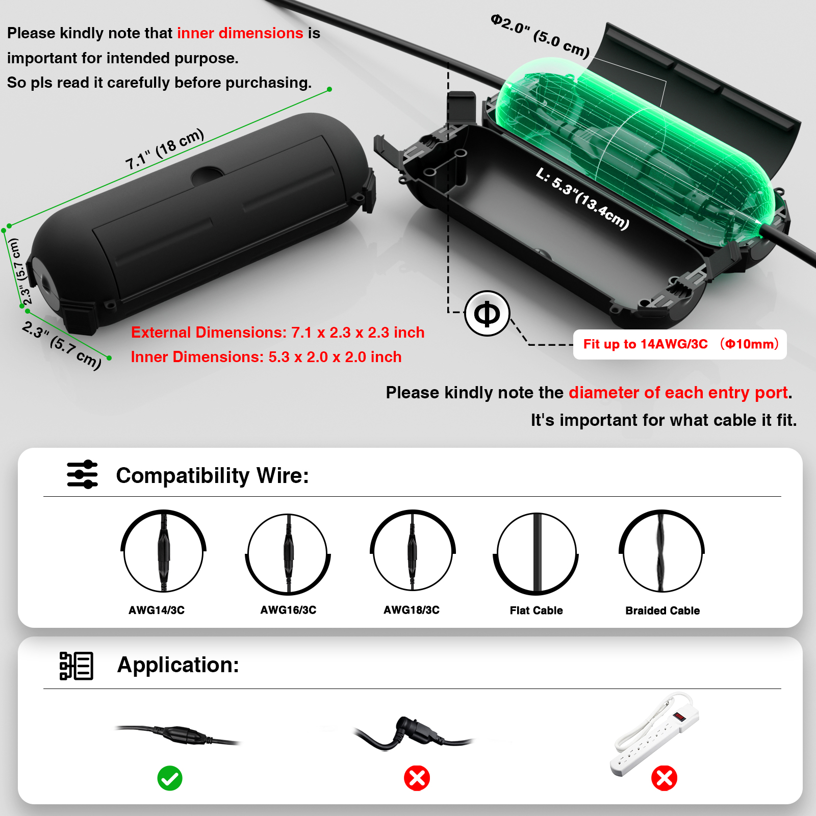 Flemoon 9PCS Outdoor Extension - Outdoor Power Plug avis et prix