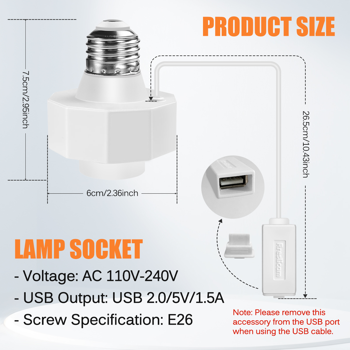 USB Light Socket Outlet Adapte - Outdoor Power Adapter Ring avis et prix
