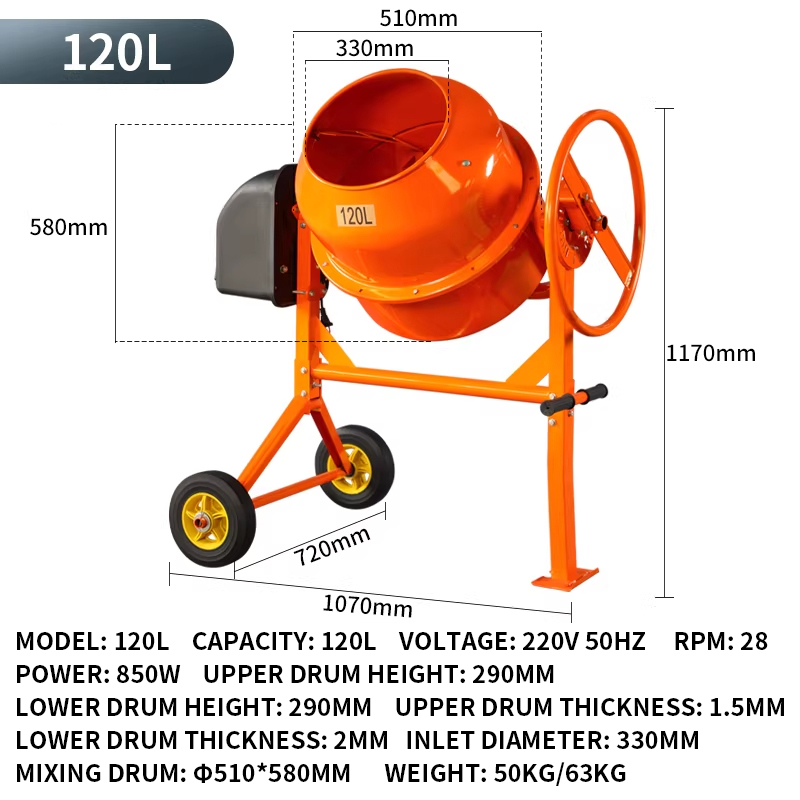 120L Feed Mixer Compact Home-U - Concrete Mixer Small avis et prix