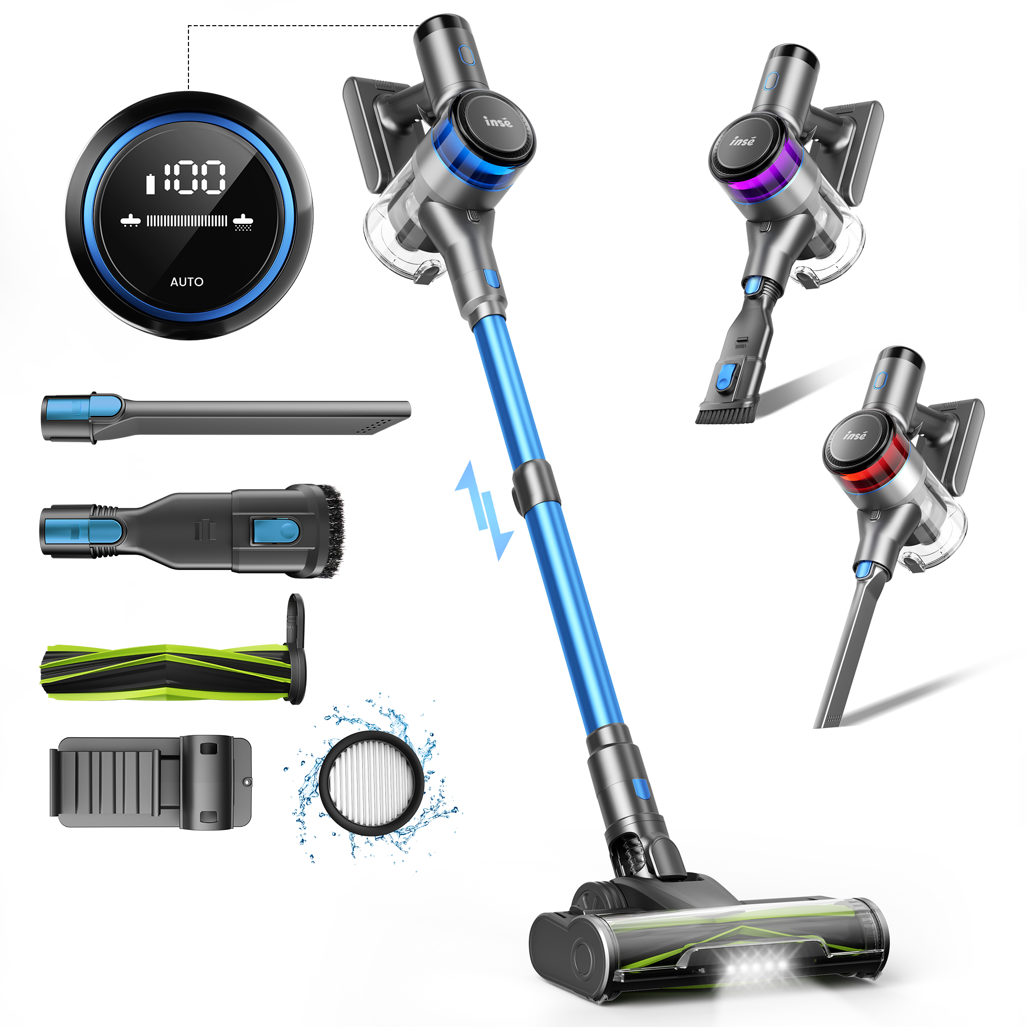 INSE S9X Handheld Stick Vacuum - Lawn Mower Battery avis et prix