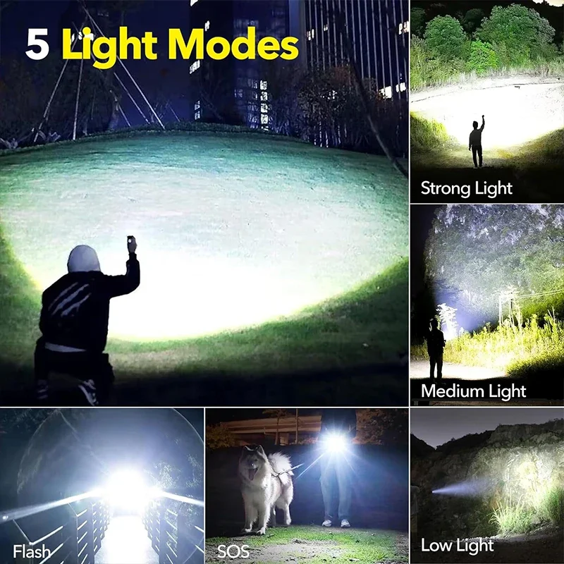 High Power LED Flashlight Rech - Outdoor Power For Camping avis et prix