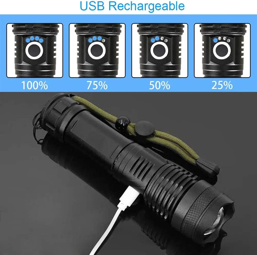 High Power LED Flashlight Rech - Outdoor Power For Camping avis et prix