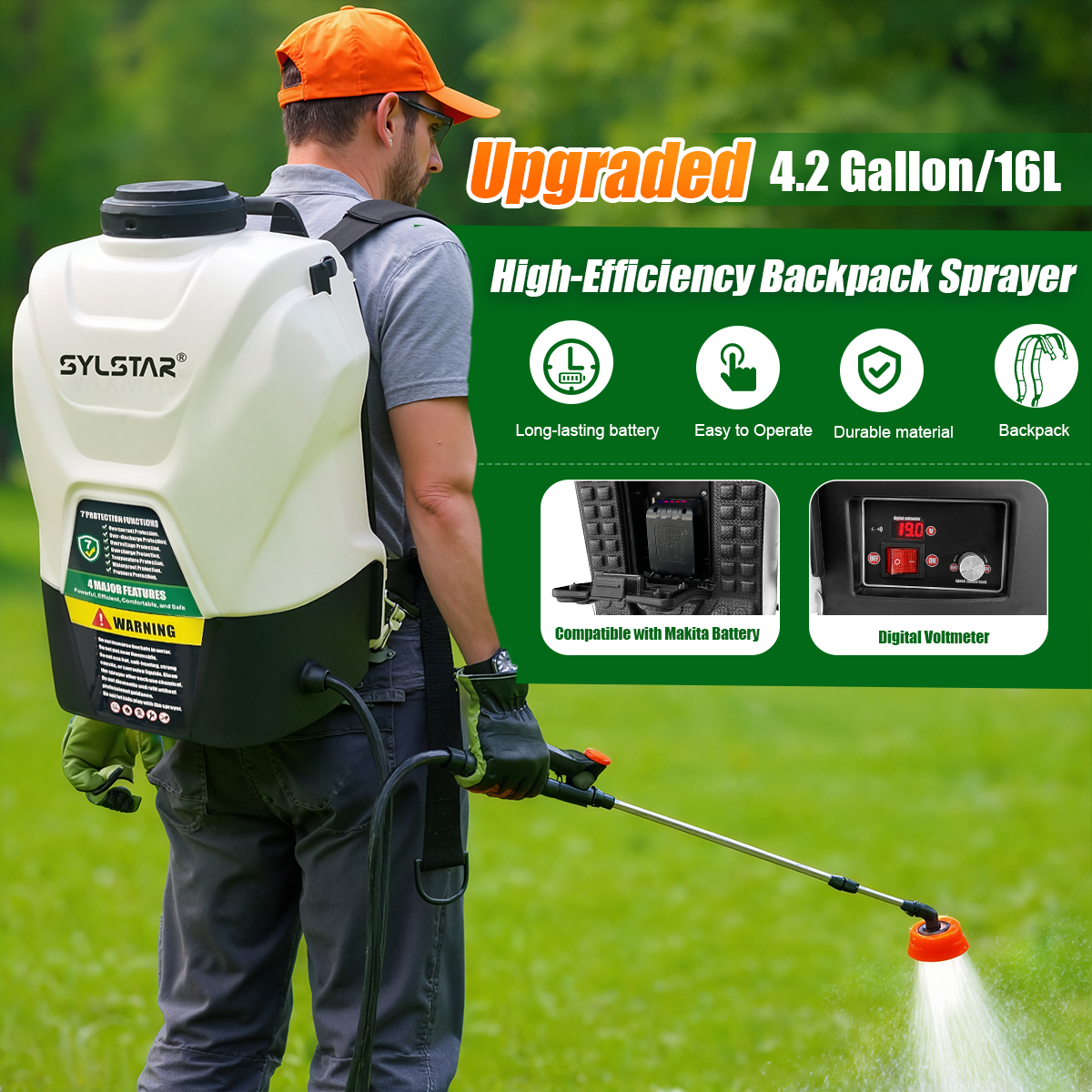 4.2 Gallon Backpack Sprayer Ba - Electric Sprayer Backpack avis et prix
