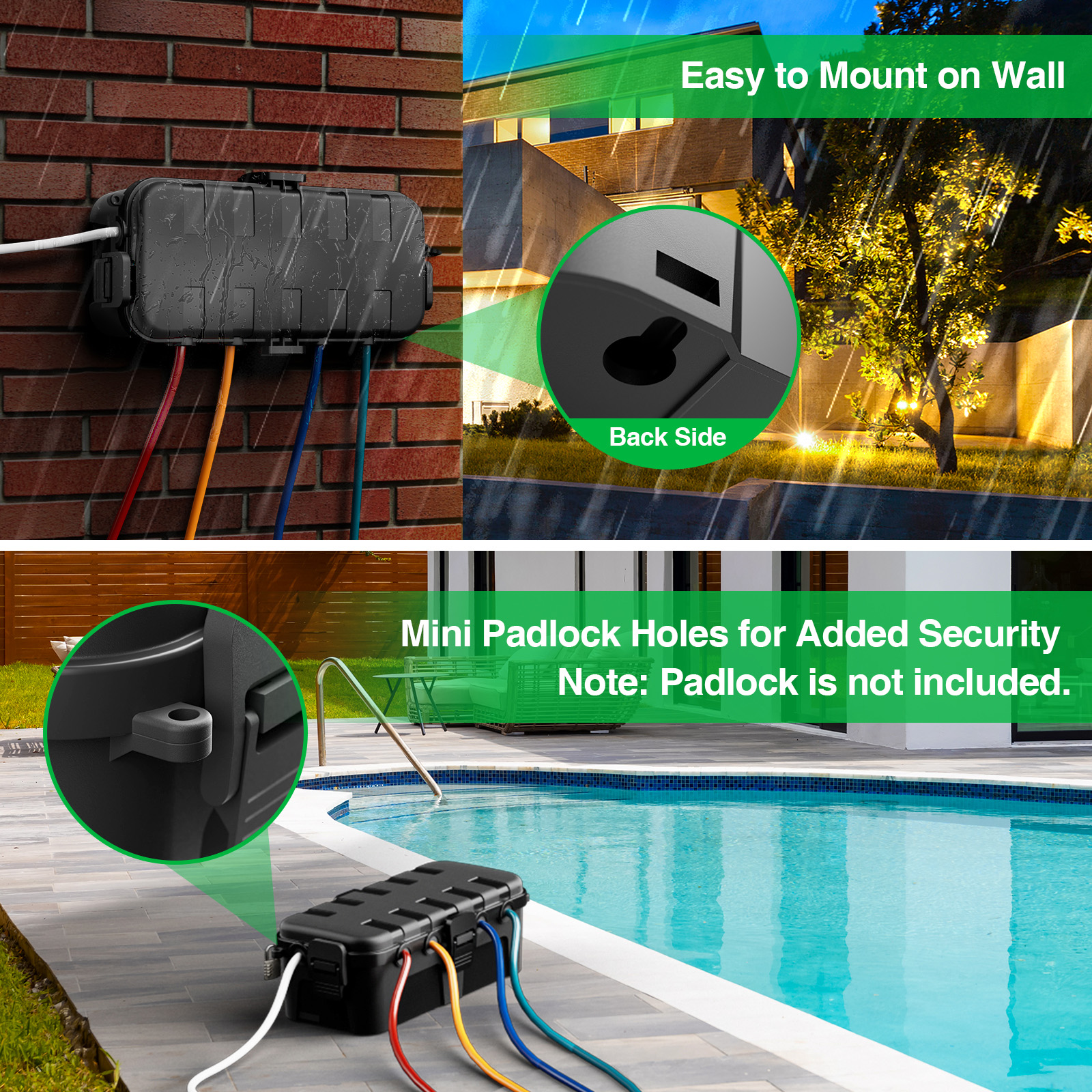 Medium Outdoor Electrical Box, - Outdoor Power Plug avis et prix